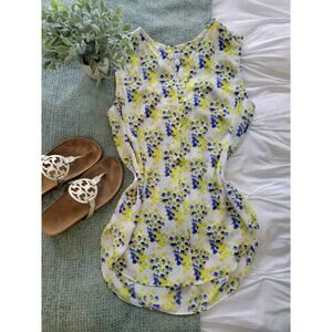 Chaus sleeveless printed summer spring blouse small
